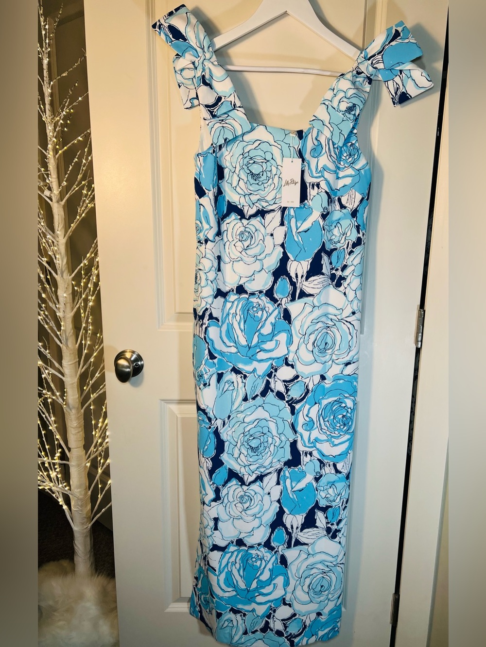 NWT Lilly Pulitzer Capri Blue Rosanna Bernice Maxi Dress Size 2 - Picture 4 of 16